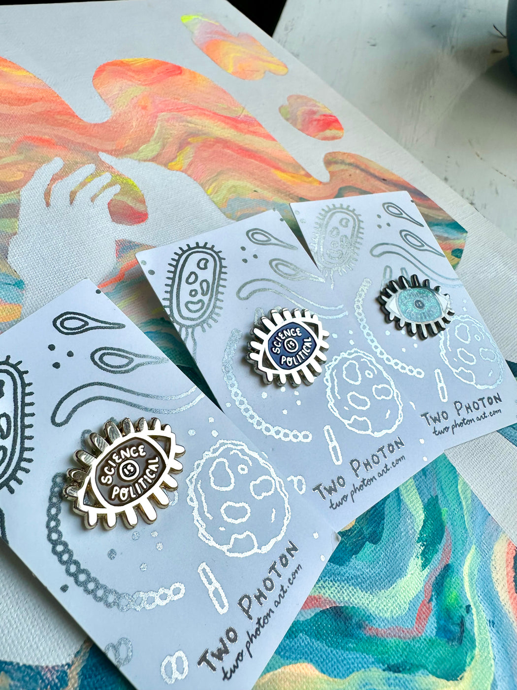 Science is Political Eye Enamel Pin