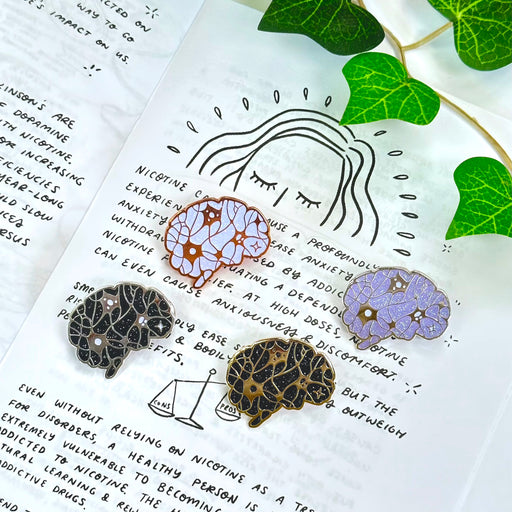 Neural Network Brain Enamel Pin