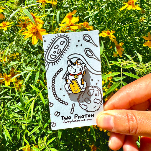 Lucky p-value Lab Cat Enamel Pin