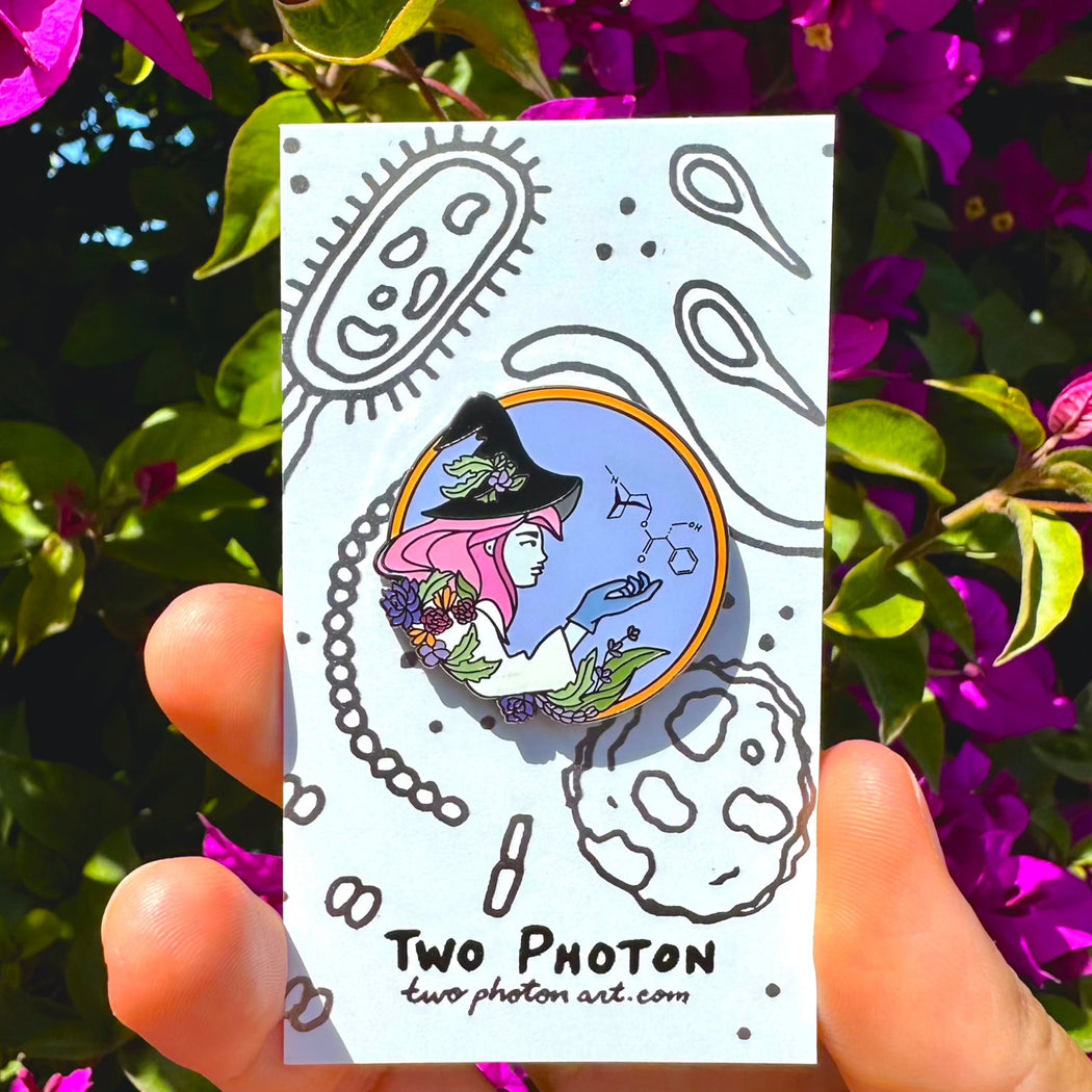 Spooky Nightshade Witch Enamel Pin