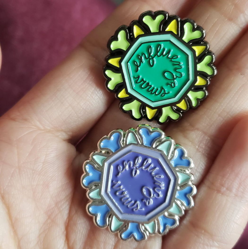 Influenza Virus Enamel Pin