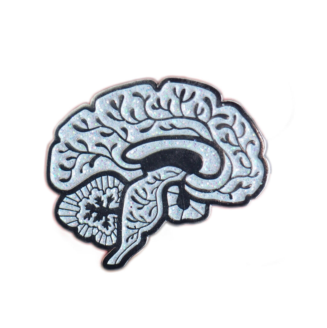 Vascular Sagittal Brain Enamel Pin