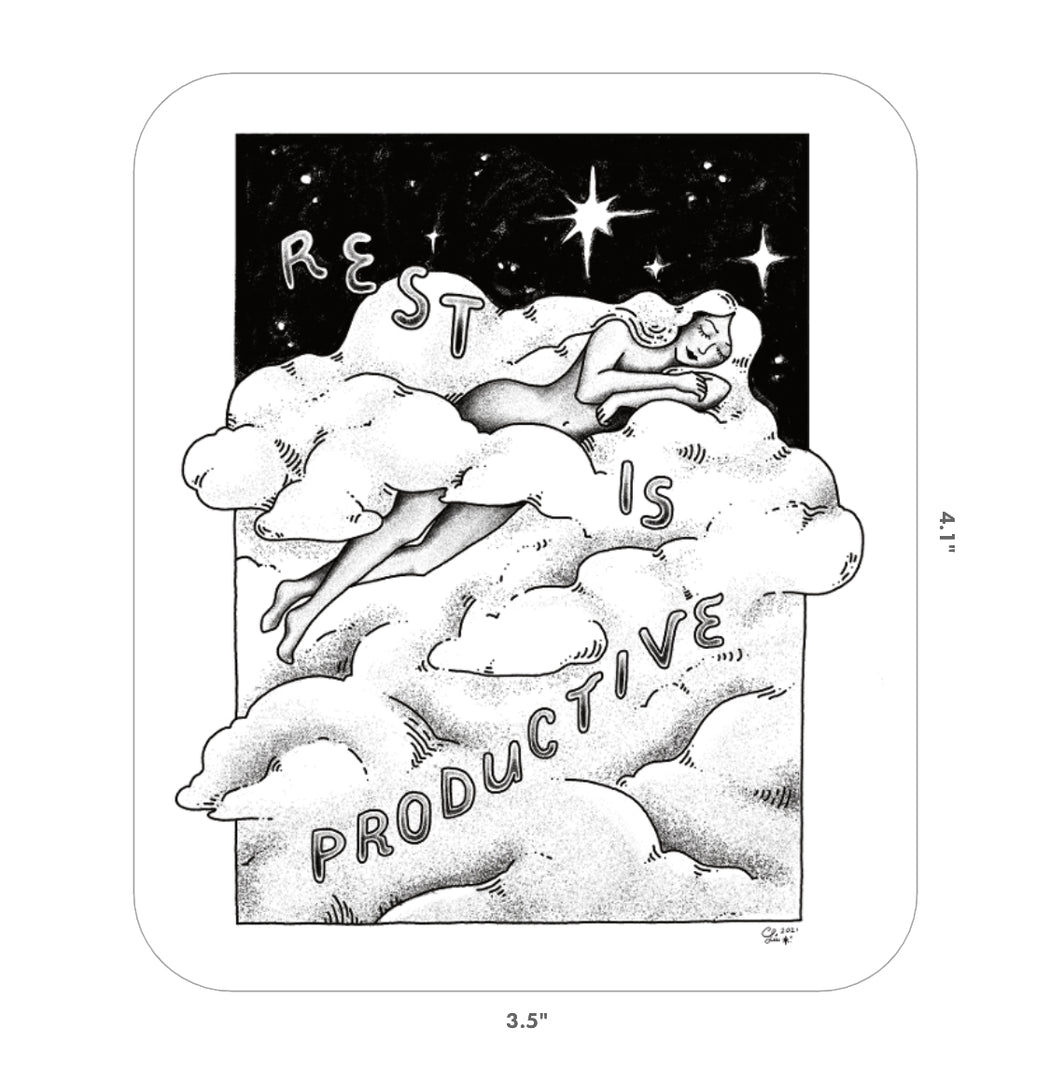 Rest is Productive XL Sticker