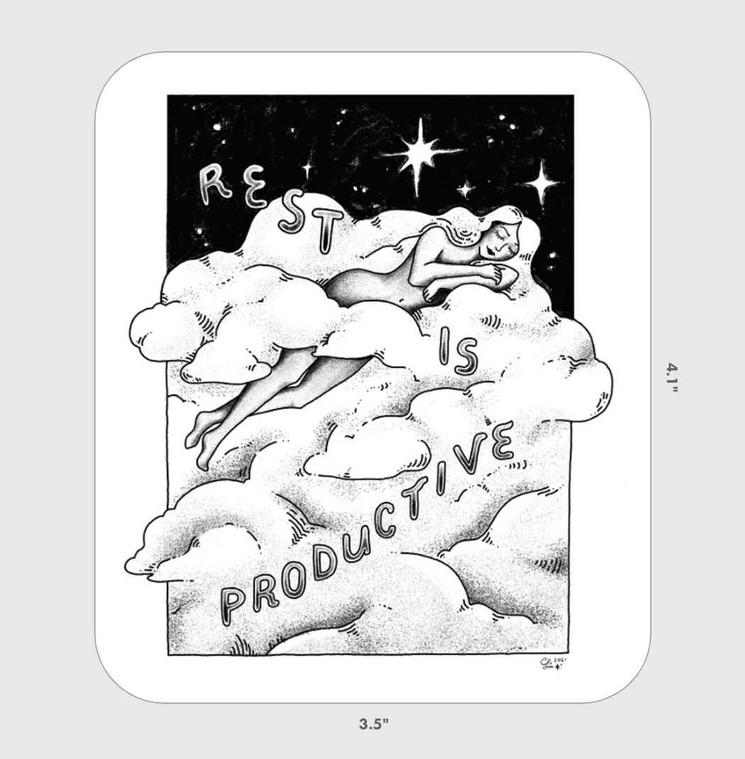 Rest is Productive XL Sticker