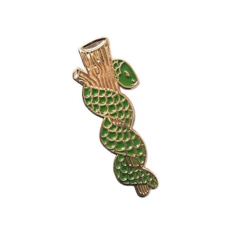 Rod of Asclepius Gold Pin