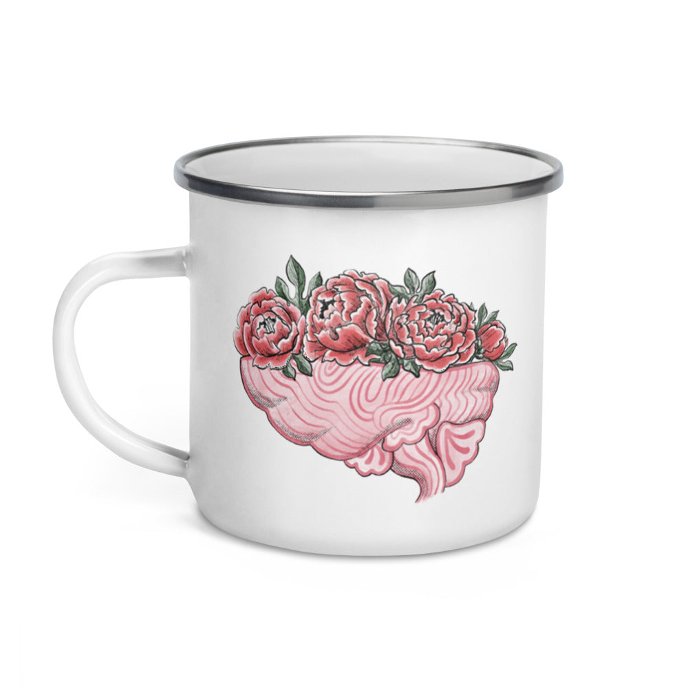Floral Brain Camper Mug