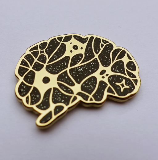 Neural Network Brain Enamel Pin