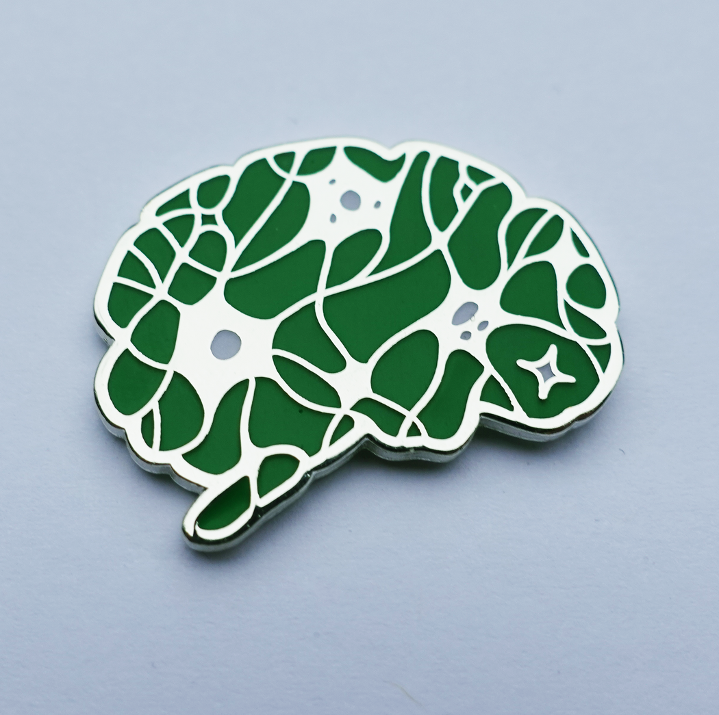 Neural Network Brain Enamel Pin