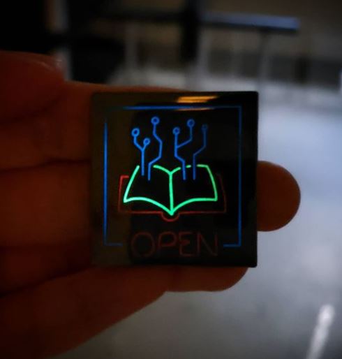 Open Science (Glow in the Dark) Enamel Pin