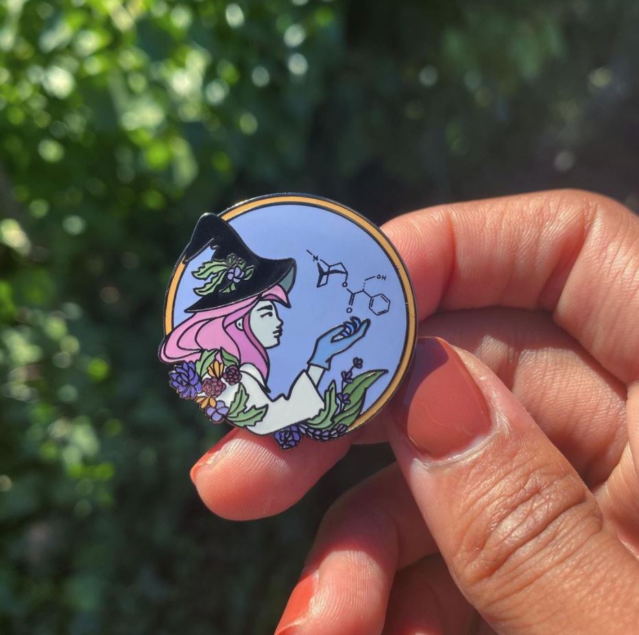 Spooky Nightshade Witch Enamel Pin
