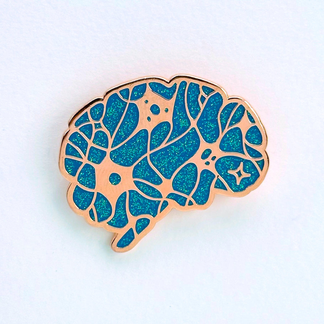 Neural Network Brain Enamel Pin