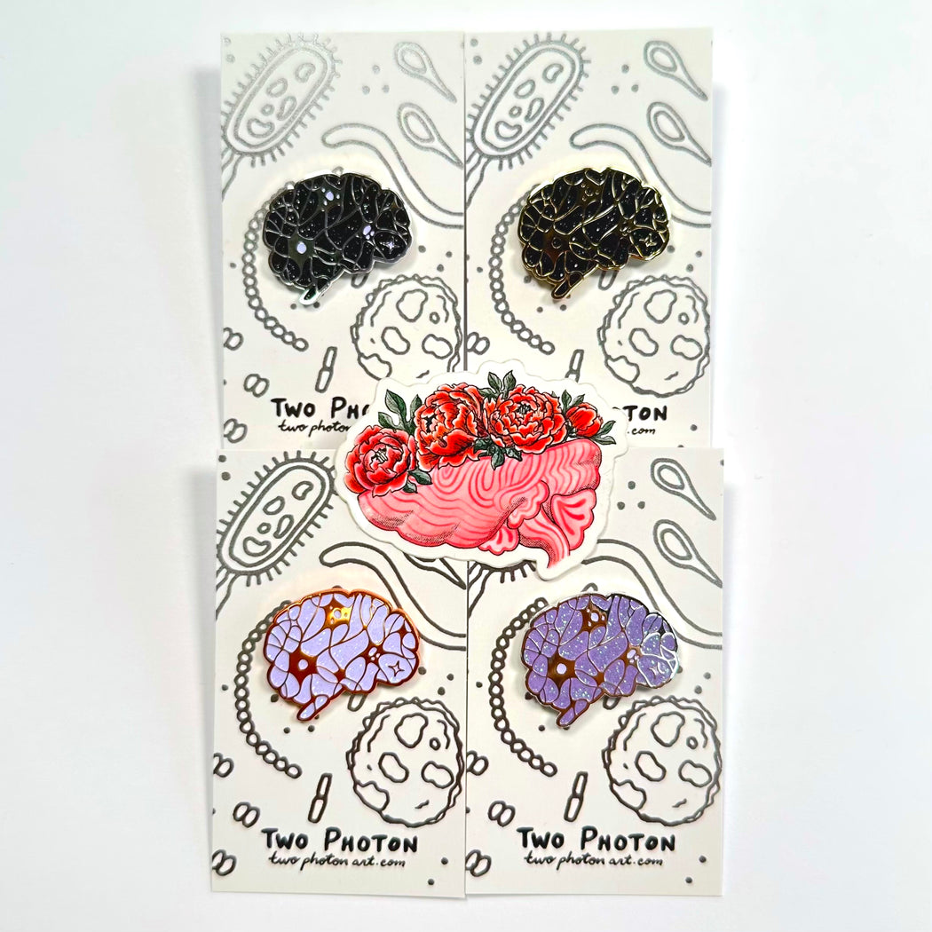 Neural Network Enamel Pin Set