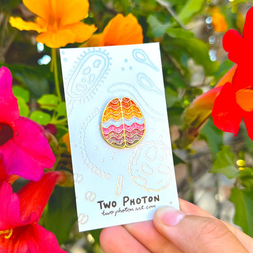 Lesbian Pride Brain Enamel Pin
