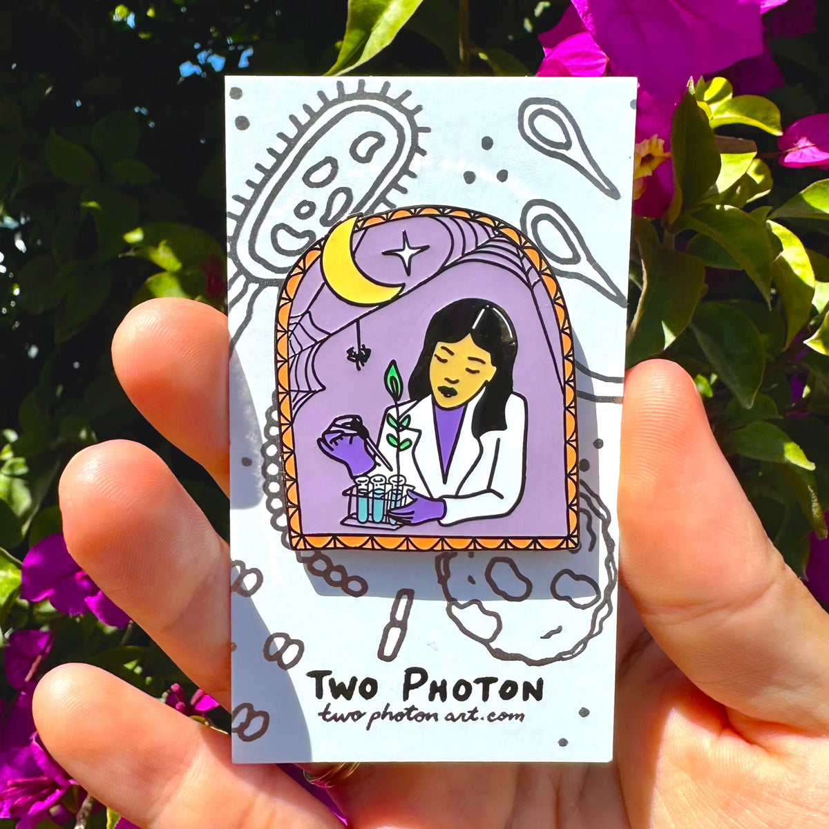 Evil Science Pin Spooky Lab Scientist Enamel Pin — Two Photon