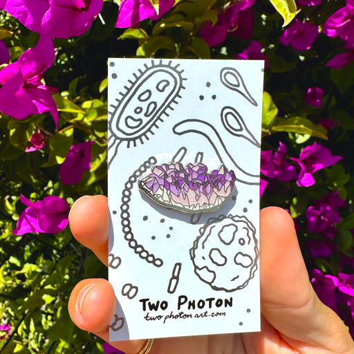 Amethyst Geode Crystal Enamel Pin