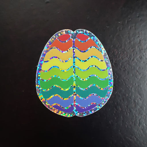 Glitter Pride XL Brain Sticker