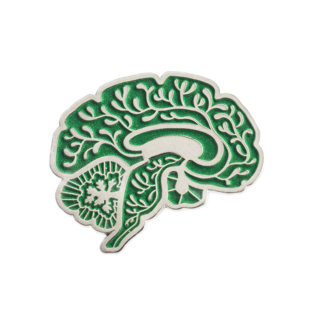 Vascular Sagittal Brain Enamel Pin