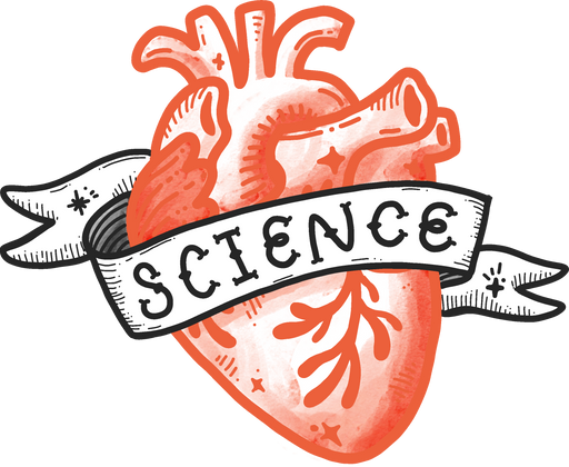 Science Heart Sticker