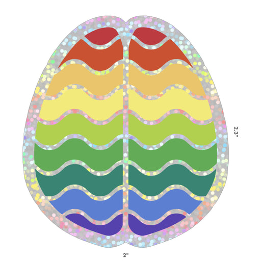 Glitter Pride XL Brain Sticker