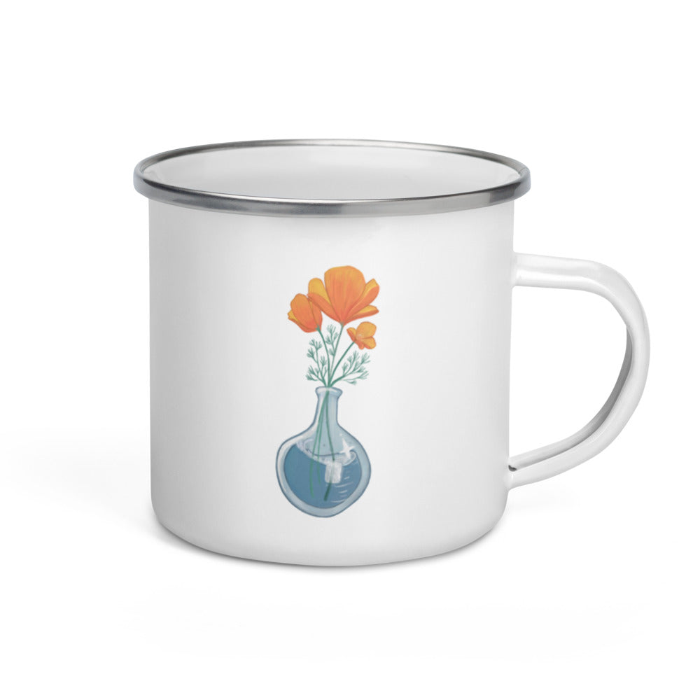 Floral Flask Camper Mug