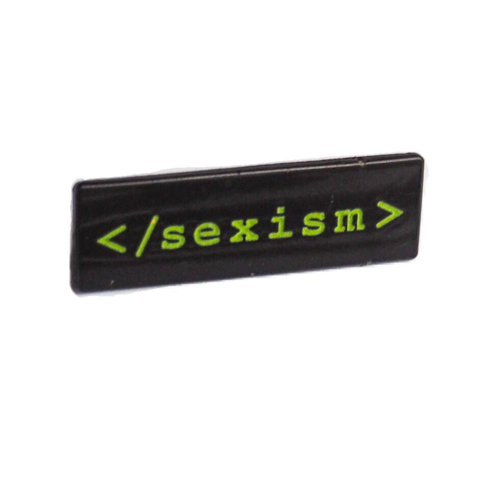 End Sexism Glow in the Dark Enamel Pin