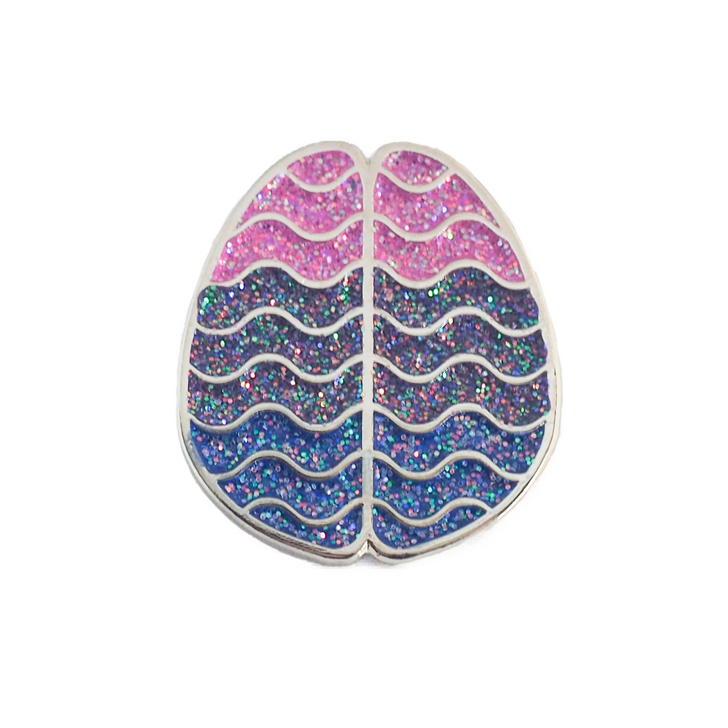 Bi Pride Brain Enamel Pin