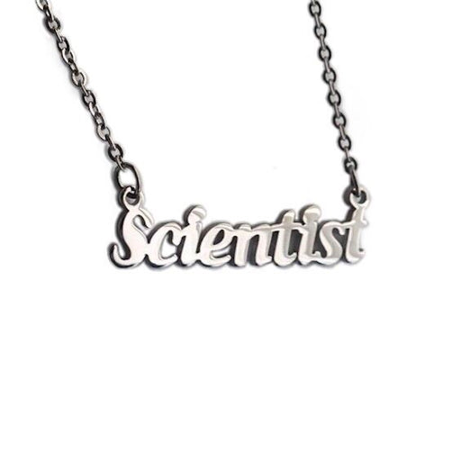 Scientist Nameplate Choker Necklace