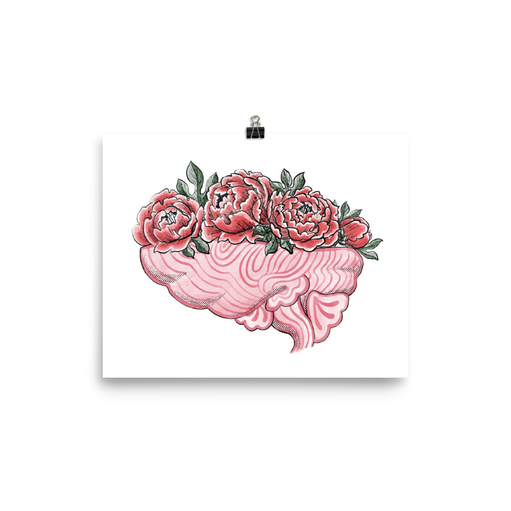 Floral Brain 8 x 10 Print