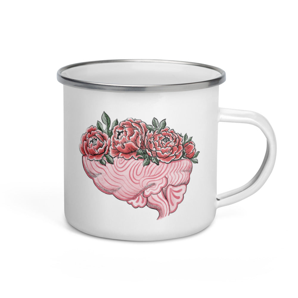 Floral Brain Camper Mug