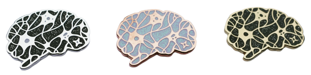 Neural Network Brain Enamel Pin