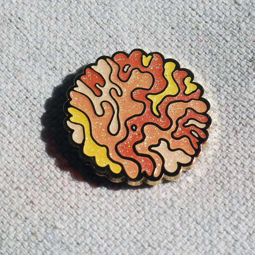 Groovy Solar Flare Enamel Pin