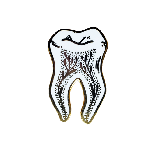 Gold Tooth Enamel Pin